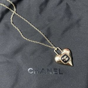 Authentic CHANEL Upcycled Zipper Pull w/18k Gold Plated Necklace